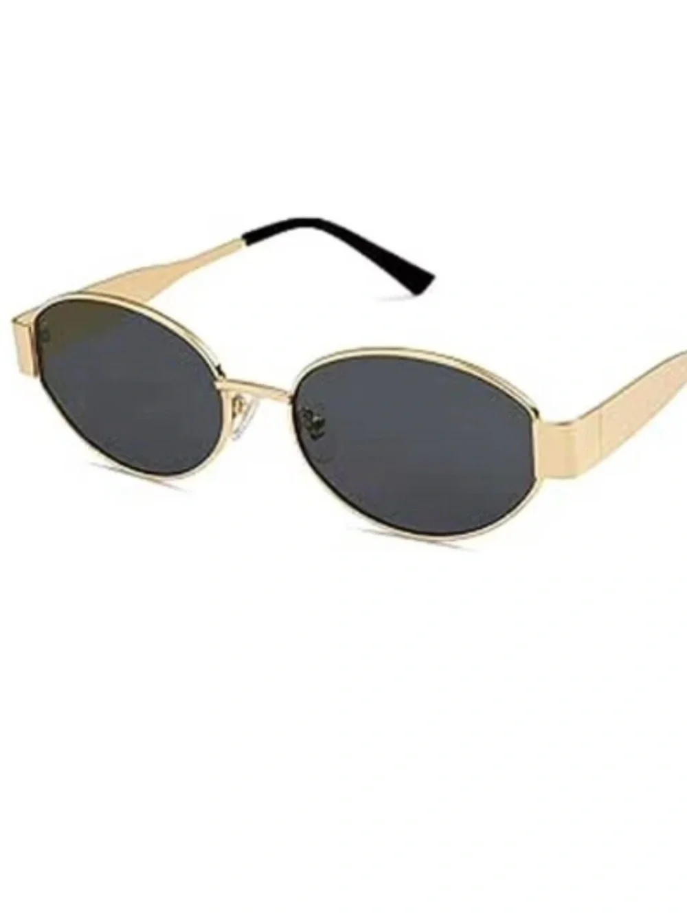 SOJOS Retro Oval Sunglasses for Women - Gold Frame UV 400
